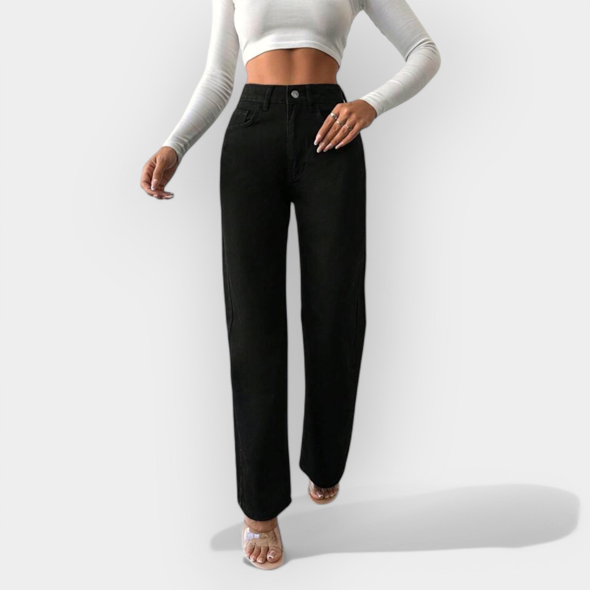 Wide Leg High Waisted Jeans