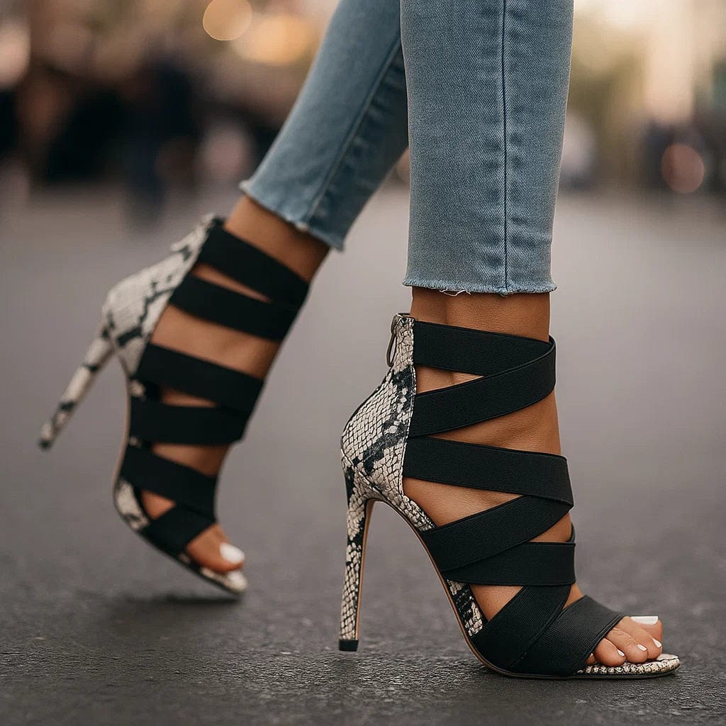 Elora - Crossband Stiletto Sandal