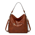 Luxury Leather 3-Piece Hobo Bag Set Print