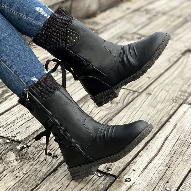 SELENE™ RETRO BLACK CHELSEA BOOTS