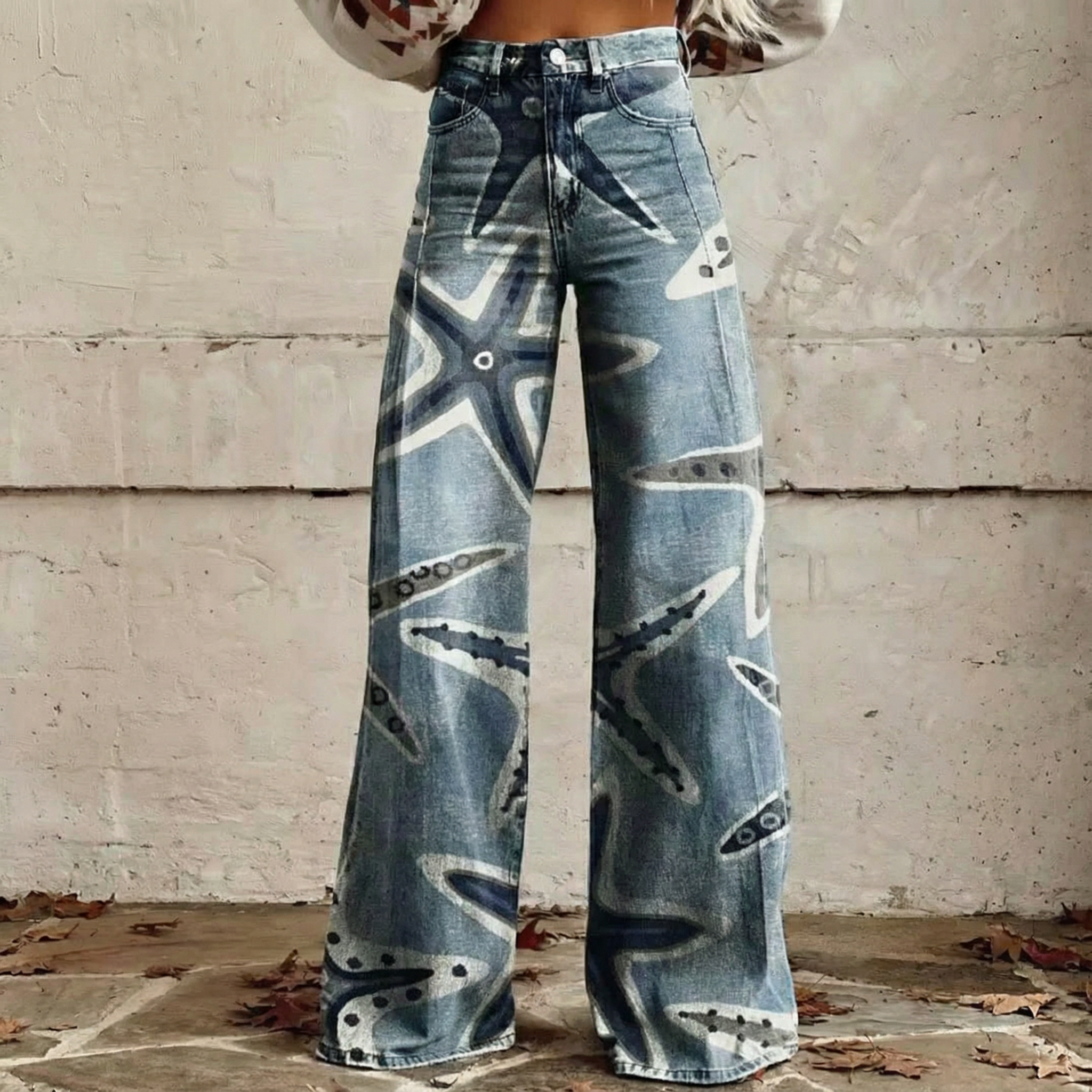 Camilla™- Boho Starfish Design Trousers