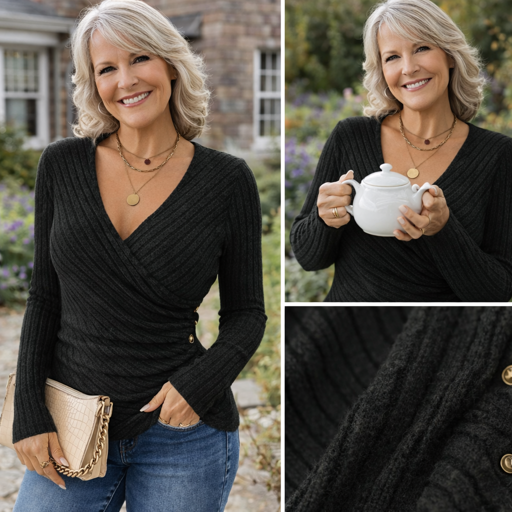AURORA - Tummy Tucking Long Sleeve Top