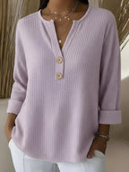Chloe | Structural Sweater with Buttons