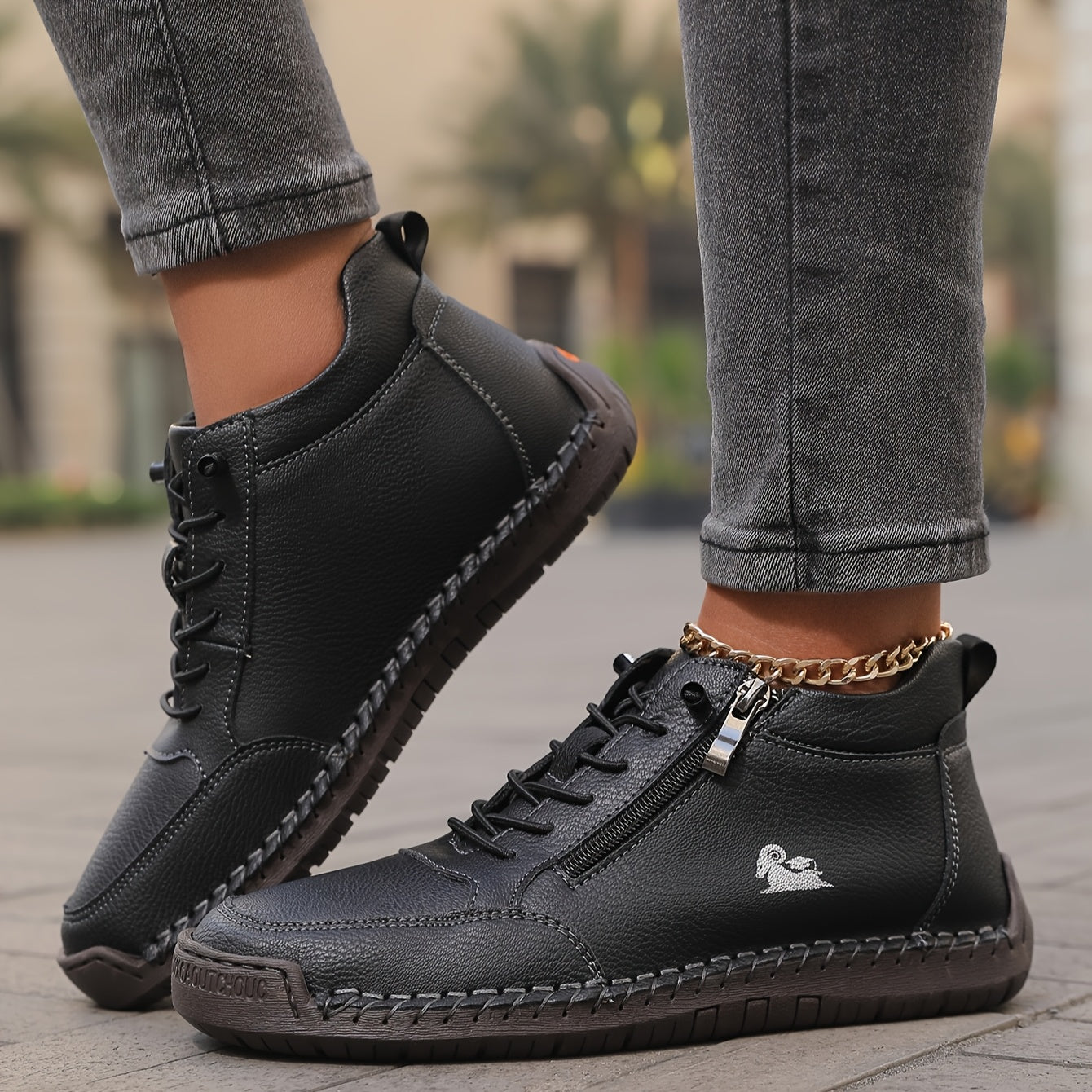Mila  – Komfortable orthopädische Sneakers + Reißverschluss