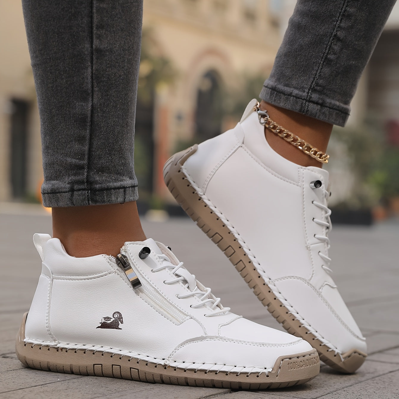 Mila  – Komfortable orthopädische Sneakers + Reißverschluss