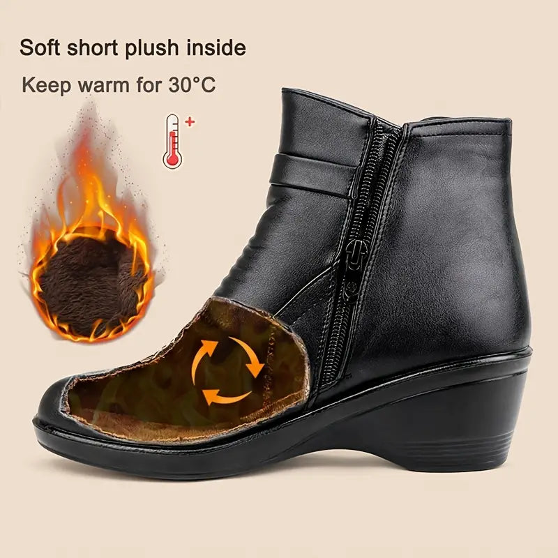 SERENELLA™ WOMEN'S SIDE ZIPPER PLATFORM BOWKNOT BOOTS