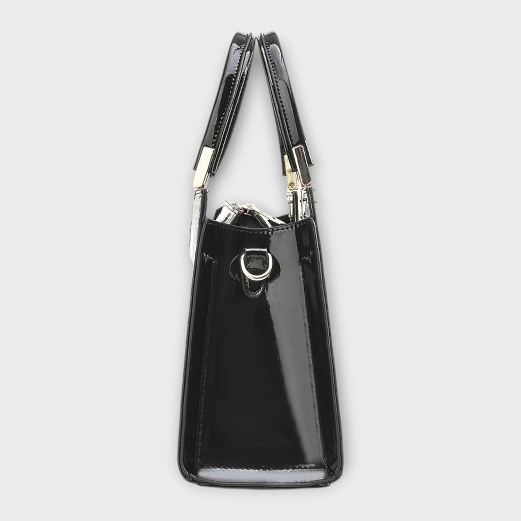 Olivia | Glossy Crocodile Pattern Handbag