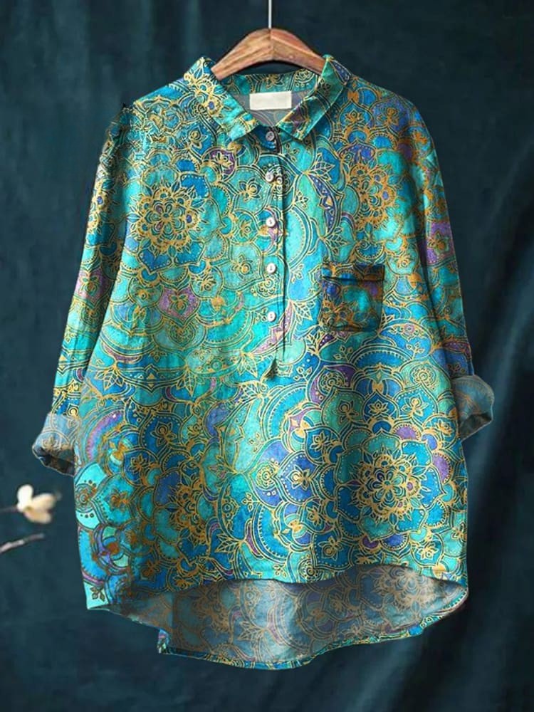 Ameline | Mandala Print Shirt