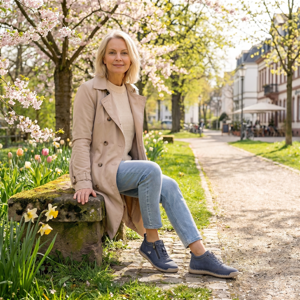 Mila  – Komfortable orthopädische Sneakers + Reißverschluss