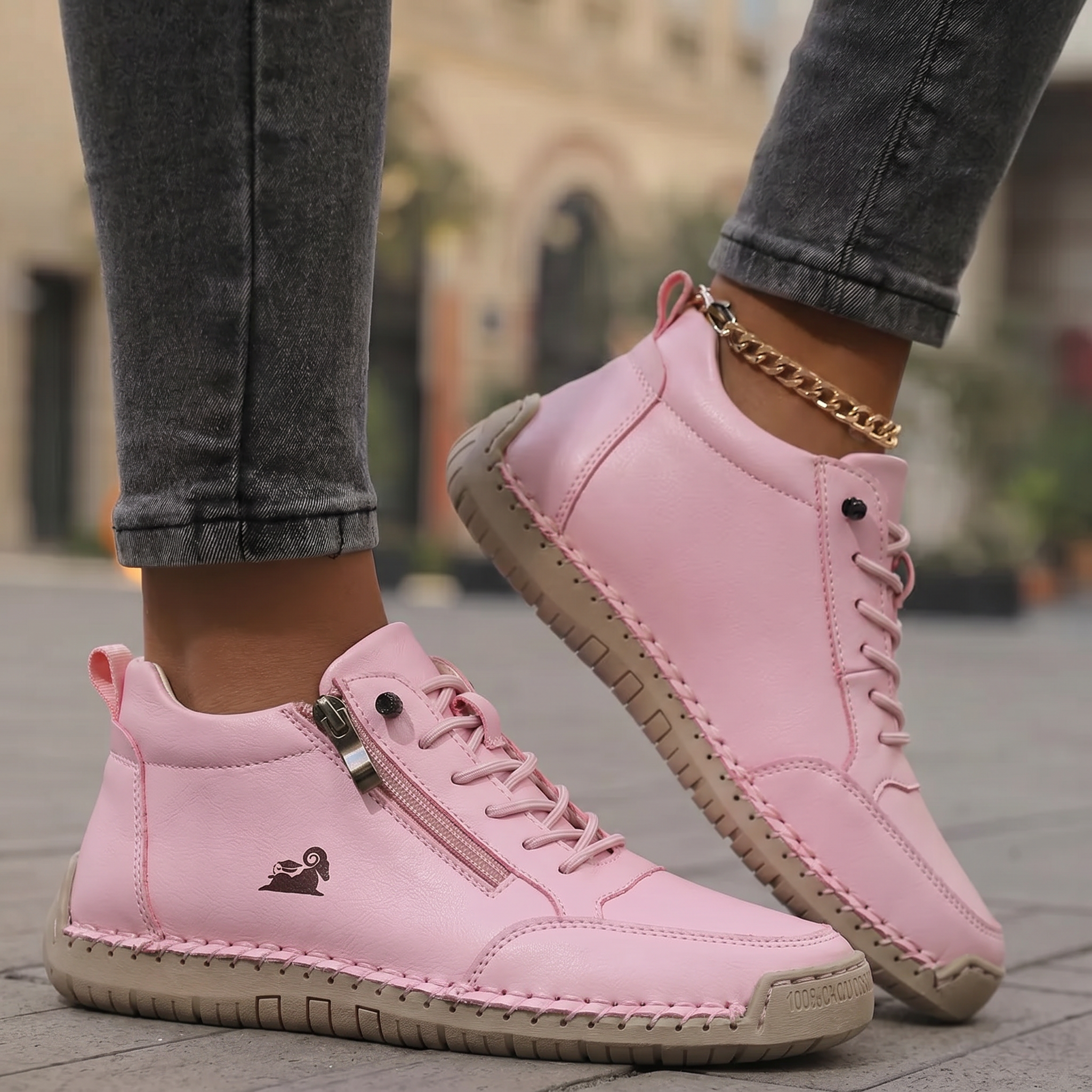 Mila  – Komfortable orthopädische Sneakers + Reißverschluss