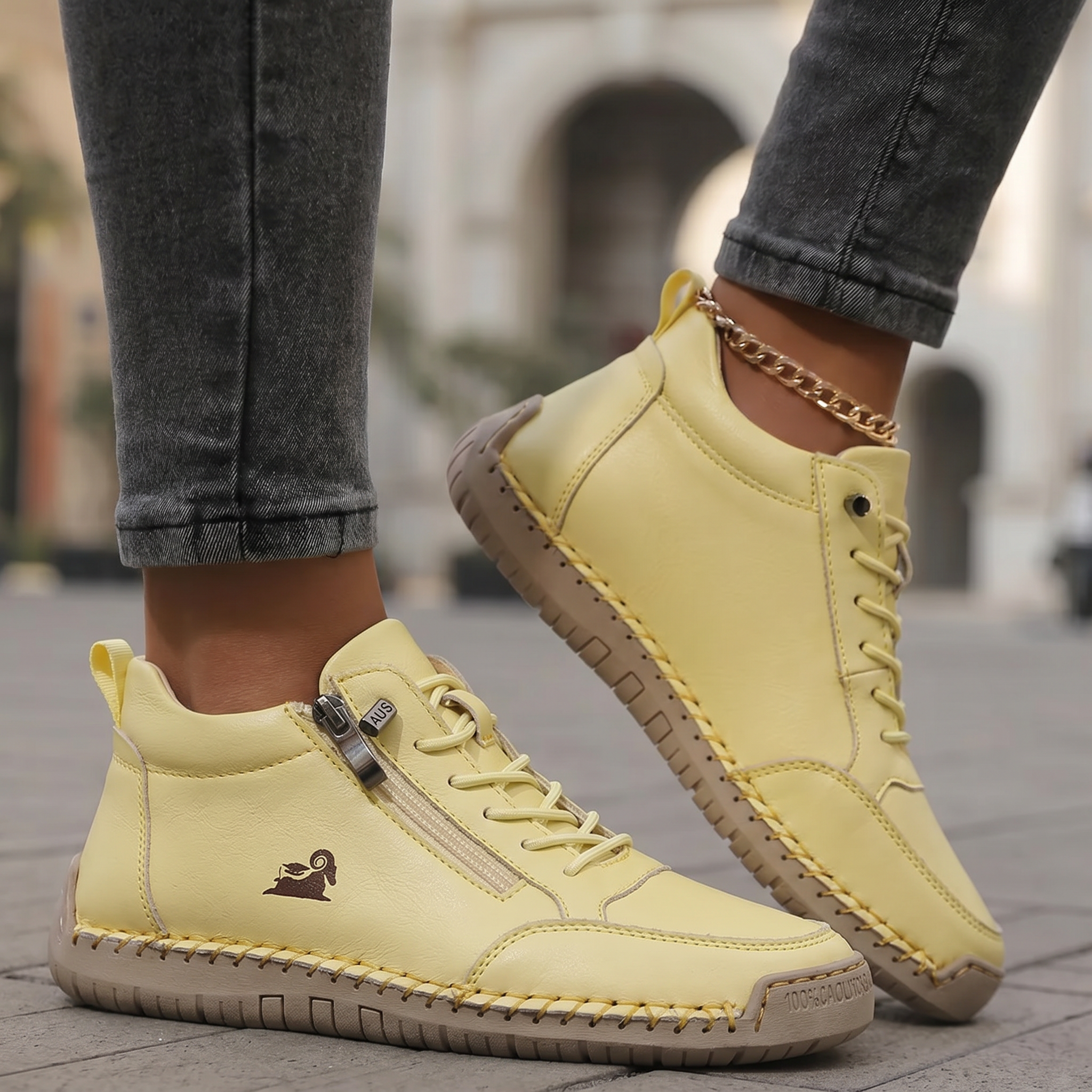 Mila  – Komfortable orthopädische Sneakers + Reißverschluss